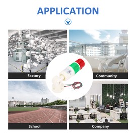 Emergency Warning Light, 2 Colours LED Warning Light with Buzzer Foldable Base for Machine Tool Equipment, Construction Site