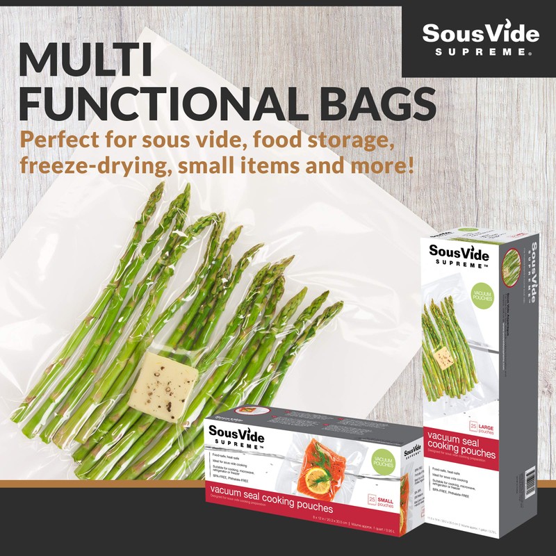 SousVide Supreme Vacuum Seal Cooking Pouches, 11x16 inches,1 Gallon, 25