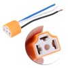 KIMISS 2Pcs Female Ceramic Headlight Connector Plug Adapter Socket for