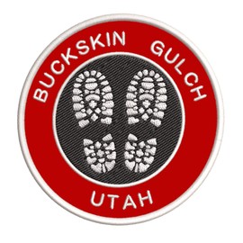 Buckskin Gulch, Utah Hiking Boot Embroidered Premium Patch DIY Iron-on or Sew-on Decorative Badge Emblem Vacation Souvenir Travel Gear Clothes Appliques