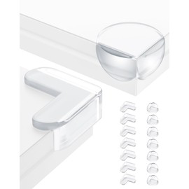 Baby Corner Protectors, Transparent Corner Protection Edges - Pack of 16, Round + Right Angle