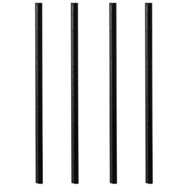 500 Cocktail Drinking Straws Pure Paper Diameter 7 mm 15 cm Black