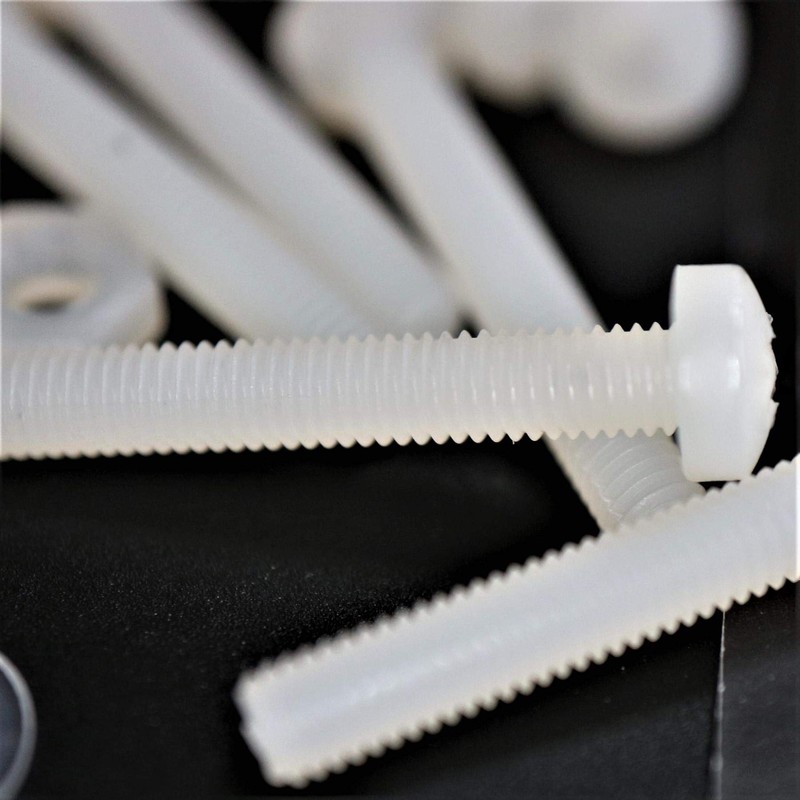 50 x Nylon Flat Head Cross Head Plastic Machine Screws