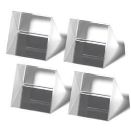 NOLITOY Beam Splitter Prism Scope 4 Pcs Triangular Prisms for Boys and Girls Physics Experiment Kit