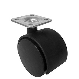 chairpartsonline 2" Standard Replacement Furniture Casters w/Square Mounting Plate - 1" x 1" Screw Holes (Set of 5) - S3420