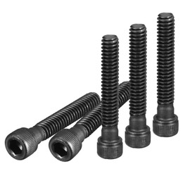 DTGN 1/4-20x1-1/2" Hex Socket Head Bolts, Pack of 25, Alloy Steel 12.9, Black, Partially Threaded