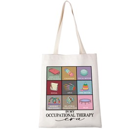 XYANFA Occupational Therapy Tote Bag - Ca - Adult Women (Occupational Therapists) - 9.06" x 7.09" - Cotton/Linen - Water Resistant - Foldable - Lightweight - Unisex - Healthcare/Professional
