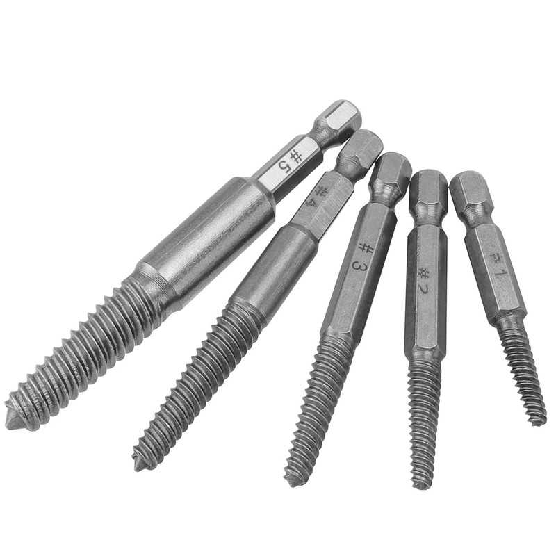 Mesee 10 Pcs Damaged Screw Extractor Set, Screw Extractor, 1/4