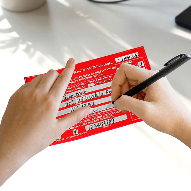 PUNCHMAN 30 Pack Red Aluminum Self-Adhesive Labels - Permanent Organizational