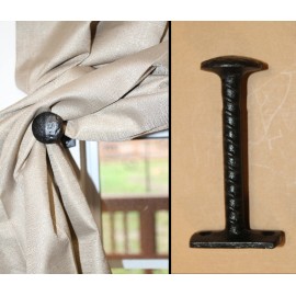 Stoneledage Investments Antique Style Railroad Spike Design Curtain Hold Back Cast Iron, Gift Idea, H-73 - 10 items $67.98