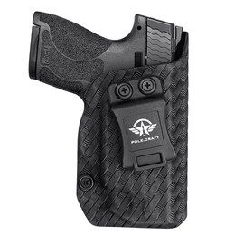 M&P Shield 9mm Holster, Carbon Fiber Kydex Holster IWB for Smith & Wesson M&P Shield M2.0 9mm/.40 S&W 3.1" Barrel with Integrated Crimson Trace Laser -Inside Waistband Holster(Black, Right)
