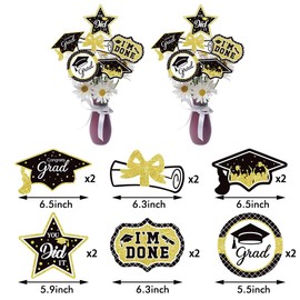 2025 Graduation Centerpiece Sticks 12Pcs Graduation Party Decorations Congrats Grad Centerpieces Decor for Home Class of 2025 Table Topper