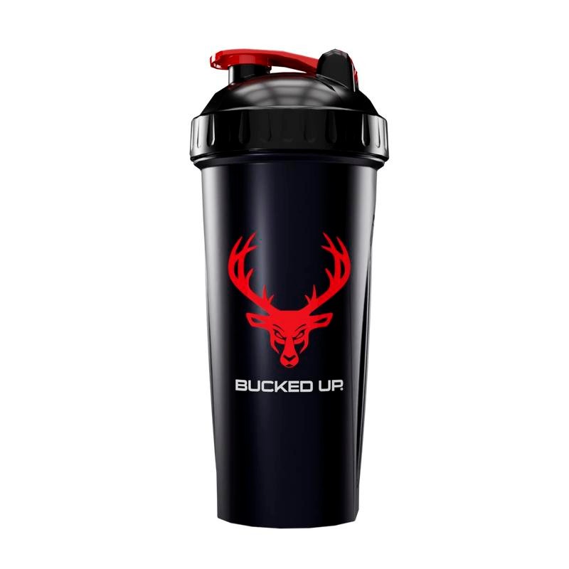 Bucked Up Perfect Shaker Bottle - 28 oz. Drinkware:_Black/Green