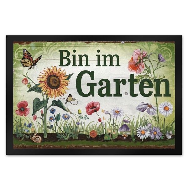 speecheese Bin im Garten Butterfly and Flowers Door Mat XL