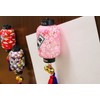 Matsumi Kogei Japanese Paper Lantern Magnet, Crane, Red