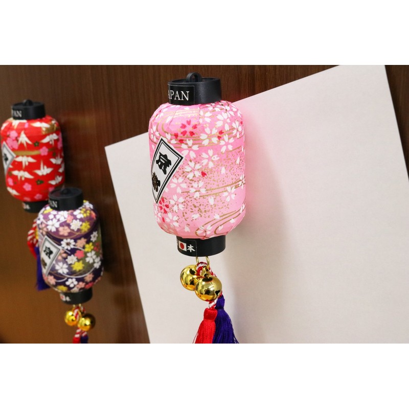 Matsumi Kogei Japanese Paper Lantern Magnet, Crane, Red