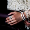 SWBRJ Crescent Moon Bird Wide Chunky Band Ring for Women,Retro