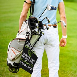 Golf Towel with Clip Funny Cleaning Cloth for Balls & Clubs Premium Accessories Gift for Men Golfers Dad