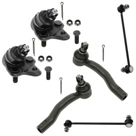 TRQ Front Steering & Suspension Kit Ball Joint Sway Bar Stabilizer Link Tie Rod Compatible with 2003-2008 Toyota Corolla