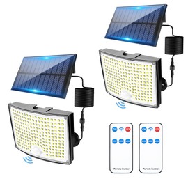 Liyade Solar Lights Outdoor with Motion Sensor, 168LED 3Modes Split Solar Outdoor Lights with Remote Control, Solar Lights Outdoor Waterproof IP65, Outdoor Solar Lights for Yard,Patio,Garden,Garage
