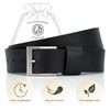 LINDENMANN Men's Leather Belt 40 mm Wide Belt Full Cowhide