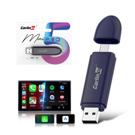 CarlinKit Mini SE Pro CarPlay & Android Auto Adapter Converts Wired to Wireless, Easy Connect/Plug & Play with Dongle, Mini Size with USB-A/Type-C, Wireless Adapter for iOS 10+/Android 11+