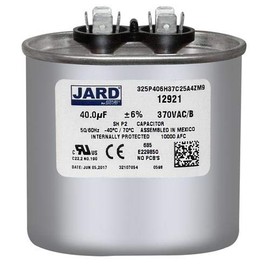 Jard 12921 40MFD X 370V OVAL Motor Run Capacitor