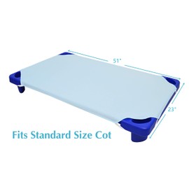American Baby Company Microfiber Standard Size Daycare/Pre-School Cot Sheet, Blue, 23" x 51", for Boys and Girls