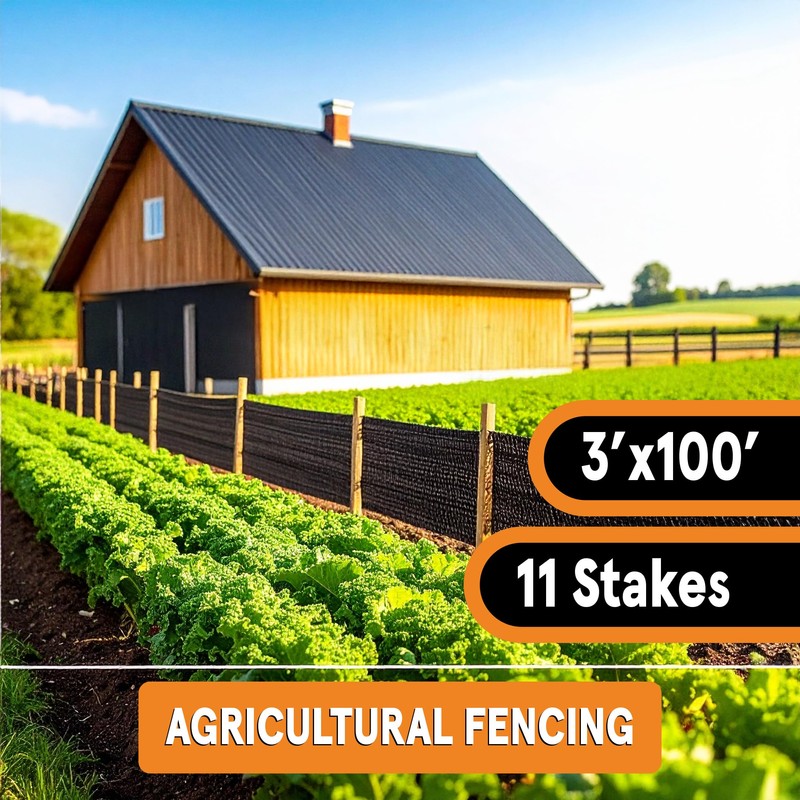 Xpose Safety Silt Fence 3' x 100' with 11 Stakes