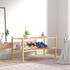 ROMGUAR CRAFT 2 Tier Bamboo Shoe Rack for Closet Free