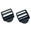 10pcs Plastic Black Ladder Lock Slider Adjustable Buckle SORTUMOLA for