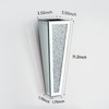 Crystal Wall Vase Hanging Flower-vase - Silver Crushed Diamond Mirrored