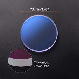 HARFINGTON Fiber Laser Protective Window Dia 37mm (1.46") Thk 7mm (0.28") Fused Silica Quartz Lens for Laser Welding Machine