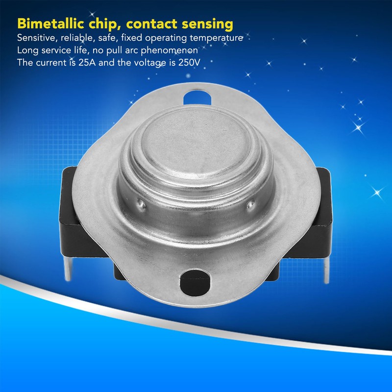 2PCS Snap Disc Temperature Switch Bimetal Engineering Plastic 25A Thermostat