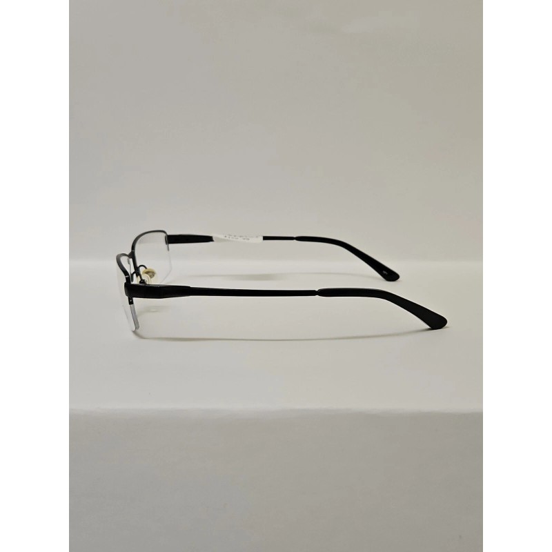 Robert Mitchel Eyeglasses Frames RM 1009 BK Black Rectangular Half