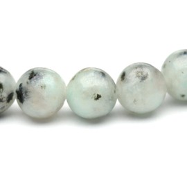 Echtes Lotus Jaspis Edelstein Armband mit 6mm Perlen - verschiedene Längen - Heilstein Schutzstein Talisman Glücksbringer Geschenk (Lotus Jaspis, 22CM)