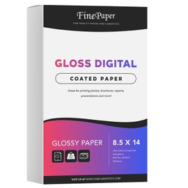 8.5x14 Gloss Digital Paper, Menus, Legal Size, Perfect for Color Laser Printing, Flyers, Brochures, 8.5 x 14” | 80lb Text (32lb Bond) | 96 Bright | Acid Free, Glossy Coated Finish | 500 Sheets