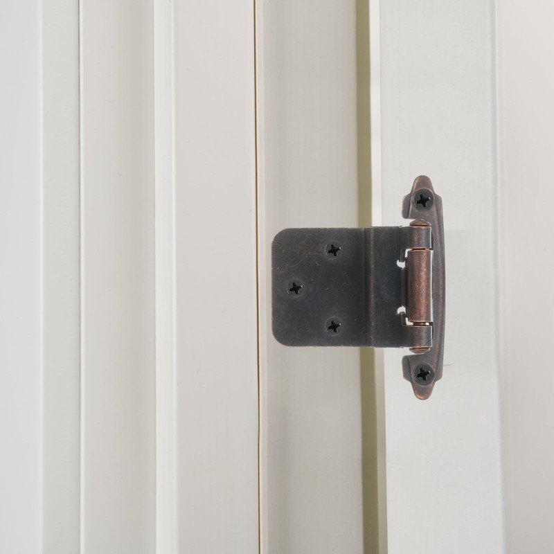 sourcing map 10 Pack Self Closing Cabinet Hinges, 3/8" Overlay