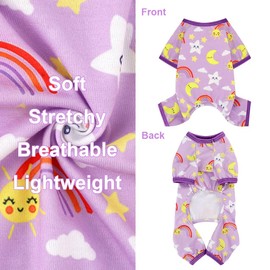 Dog Pajamas for Small Dogs Boy Girl, Dog Clothes Tiny Chihuahua Yorkie Spring Summer Shirt, Cute Puppy Outfit Pjs Jumpsuit Cat Onesie Apparel Pet Clothes