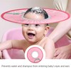 Baby Kids Waterproof Fabric Elastic Hair Shower Cap Pink