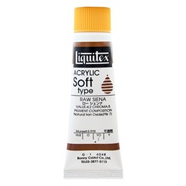 Liquitex Acrylic Paint Liquitex Color Soft Type Raw Sienna 6048 0.7 fl oz (20 ml) (No. 6)