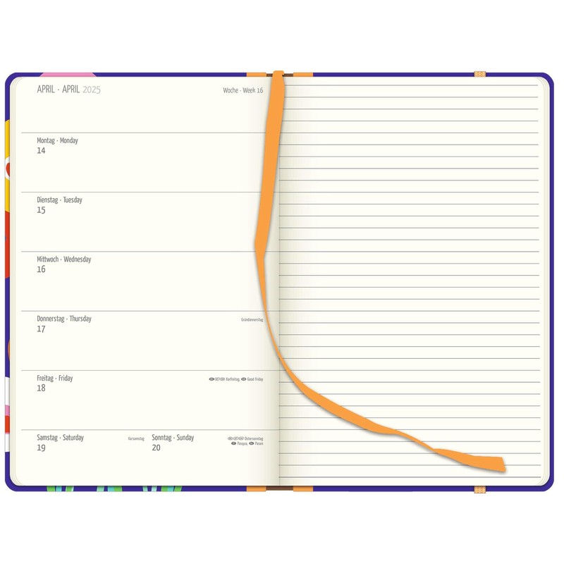 Dominique Vari Blossom - Weekly Notebook Calendar Small 2025 -