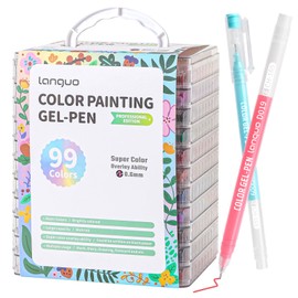 Gel Pens For Coloring, 99 Pack Colored Pens for Black Paper & White Paper, 0.6MM Fine Point Pens for Coloring, Writing, Drawing, Journaling, Note Taking, School, Office, Home