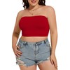 Womens Tube Tops Summer Bandeau Casual Crop Top Going Out