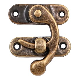 20Pack Antique Latch Hook Vintage Horn Hook Lock Right Buckle Lock with Screws for DIY Wine Gift Jewellery Wooden Boxes