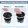 X AUTOHAUX 22mm Car Interior Momentary Push Button Switch Metal
