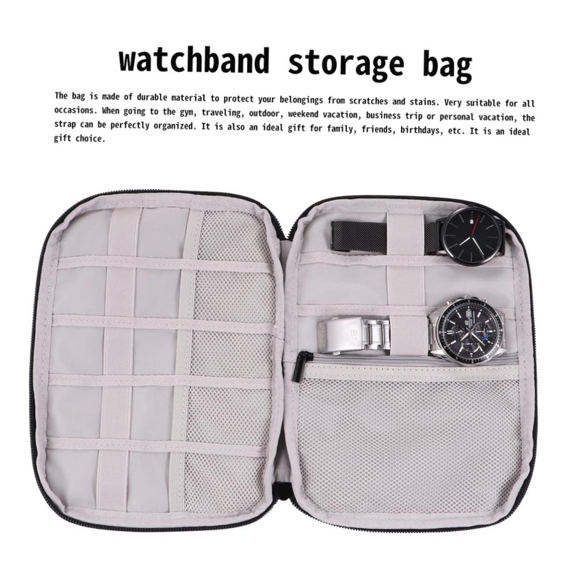 Baluue 1Pc Smart Watch Band Storage Pouch Organizer Case for