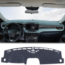 Aunginsy Car Dashboard Cover Mat Compatible with Ford Maverick 2022-2024 Truck Dashboard Dash Cover Nonslip Black Mat Sun Pad Dash Carpet Sunshade Glare UV Rays Protector Car Interior Accessories