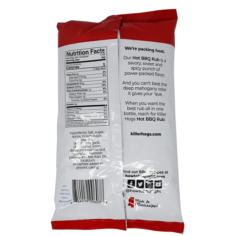 Killer Hogs HOT BBQ Rub | Championship Grill Seasoning for