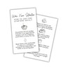 Wax Fire Starter Care Guide Instruction Card | 50pk 2x3.5”